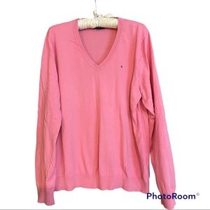 Pink Tommy Hilfiger sweater Pima blend